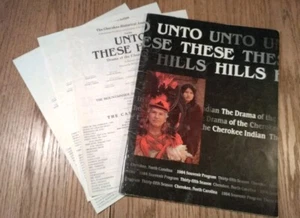 Unto These Hills 1984 Souvenir Program With Printed Flyers - Cherokee, NC - Picture 1 of 6