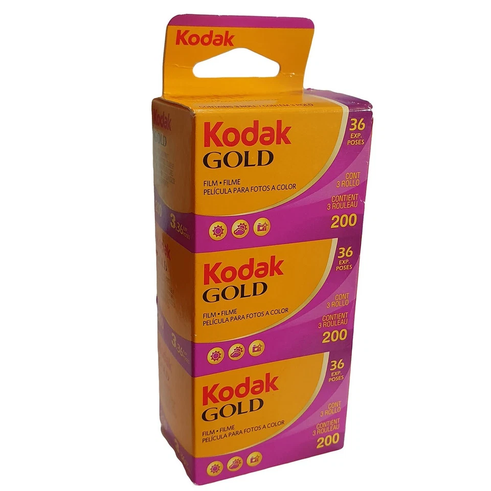 Kodak Gold 200 35mm Colour Print Film - 3 Pack - 135-36 -  EXPIRY 05/2026 - image 1 of 1