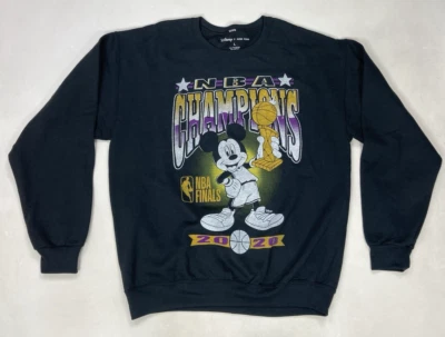 Comida chatarra Disney NBA Champions 2020 Mickey Mouse cuello redondo sudadera hombre grande Foto 1 de 4
