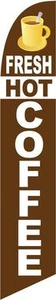 Fresh Hot Coffee 12ft Feather Banner Swooper Flag - FLAG ONLY - Picture 1 of 1
