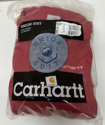 Traje De Colección Carhartt Peso Medio Algodón Capa Base Térmica Rojo Unión Talla M Hecho en EE. UU. Foto 1 de 4