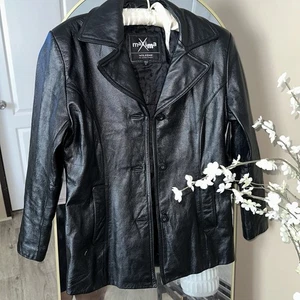 Vintage Maxima Wilsons Leather Blazer Jacket Button Front Pockets vintage women - Picture 1 of 10