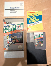Bandai Family Fun Fitness Stadium Events - Nintendo NES PAL Manual Included