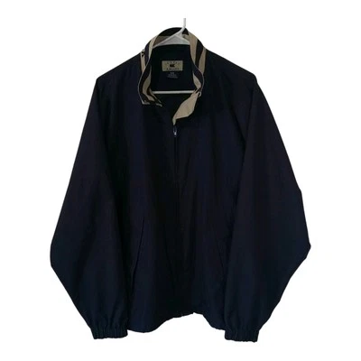 Cutter & Buck Men's Bomber Jacket Size Medium Navy Blue Lined Windbreaker - Image 1 of 4