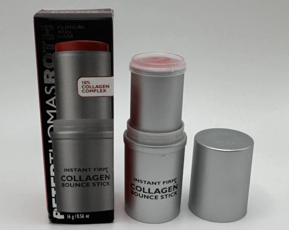 Barra de rebote de colágeno Peter Thomas Roth FIRMA INSTANTÁNEA ~ BRILLO RUBOR ~ 0,56 oz nueva en caja Foto 1 de 4