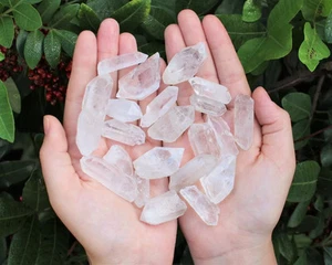 Lote a granel de puntos de cristal de cuarzo transparente de 1/2 lb muestra de varita mineral natural (8 oz) - Imagen 1 de 9