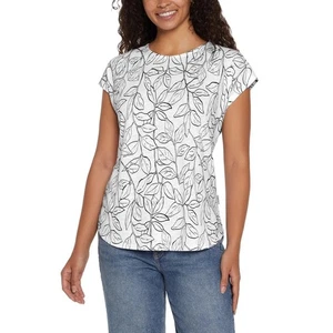 Orvis Women’s Linen Blend Short Sleeve Top (White, X-Small) - Picture 1 of 7