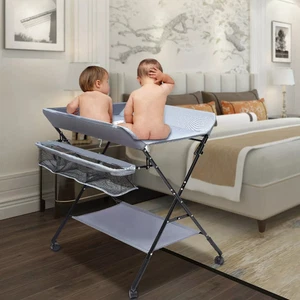 Baby Infant Changing Table Folding Diaper Station Nursery Organizer w/ Storage - Picture 1 of 4