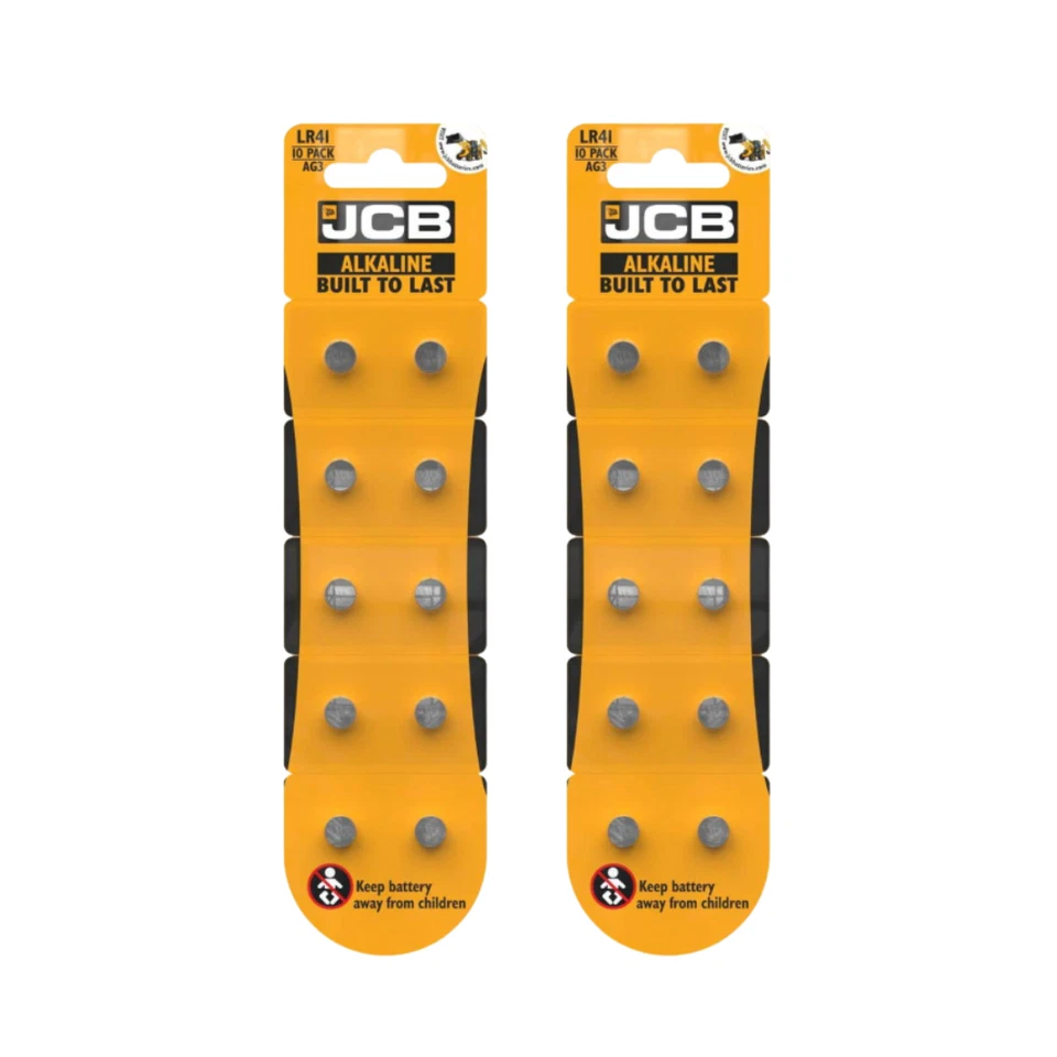 JCB LR41 Batteries 1.5V Super Alkaline Coin Cell Button AG3 GP192 V36A L736 - Image 1 of 1
