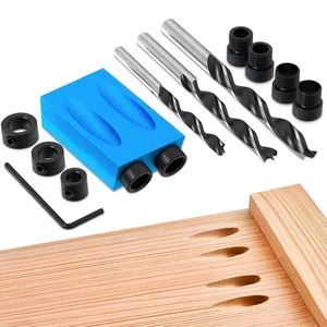 Kit de plantilla de agujero de bolsillo para carpintería - Tornillo estándar, azul - Imagen 1 de 9