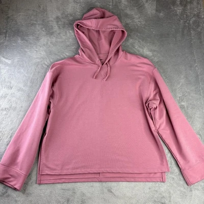 Nike Yoga Dri-FIT Pullover Hoodie Womens S Oversized Pink Sweatshirt DM7033-667 - Image 1 of 4
