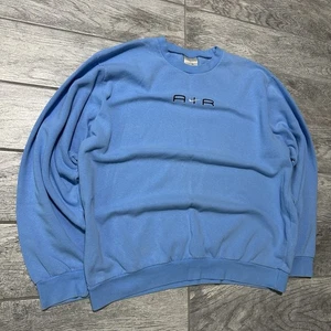 Vintage Y2K Nike AIR Center Swoosh Sweater Pullover Herren Größe L Large Himmelblau - Bild 1 von 5