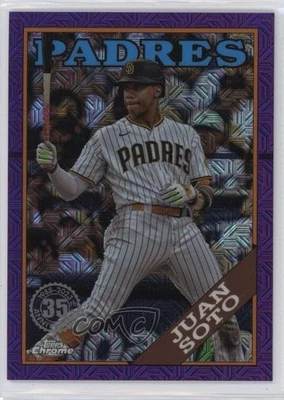 2023 Update 1988 Topps Chrome Silver Pack Mojo Purple Refractor /75 Juan Soto - Image 1 of 2