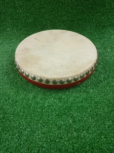 Vintage Künstler signierte Okinawan Handtrommel 8,2" Paranku Musikinstrument Tanz - Bild 1 von 9
