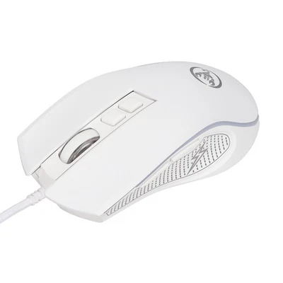 White Mechanical Mouse Colorful Shine Adjustable 3600dpi RGB Ergonomic Wire HLF - Image 1 of 4
