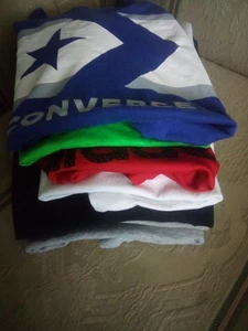 BOYS CONVERSE ADIDAS CHILDREN'S PLACE LAPASA SIZE 10-12 SHIRTS LOT OF SEVEN - Picture 1 of 5