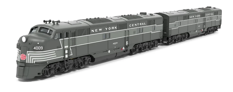 Broadway N-Scale 8769 EMD E7 A/B, NYC 4009 / 4104, Full Lightning Stripe, A-unit - Image 1 of 1