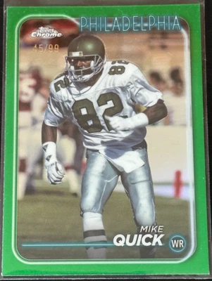 2024 Topps Chrome MIKE QUICK #159 Green Border EAGLES 45/99 - Image 1 of 2