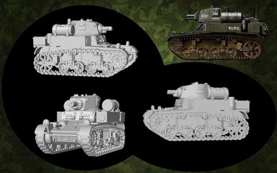 Kit maqueta para montar y pintar - Vehículo militar  .  M3A1 Satan  -  1/72 - Immagine 1 di 4