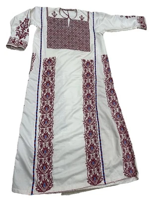 Vestido Tatreez Vintage Palestino Tradicional Thobe - Bordado a Mano Foto 1 de 4