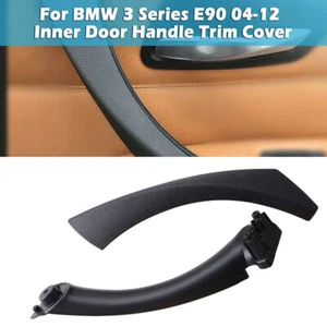 Driver Side Inner Outer Door Panel Handle Pull Trim Cover For BMW E90 328i Black - Picture 1 of 9