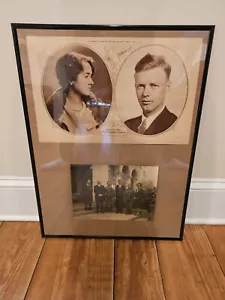 Vintage 1929 Charles Lindbergh Artikel & seltenes Foto mit PSA Echtheit gerahmt - Bild 1 von 6