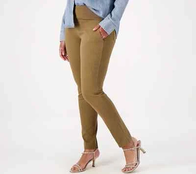 Women with Control Regular Prime Stretch Denim Pants Washed Olive Size S A549008 - Image 1 of 2