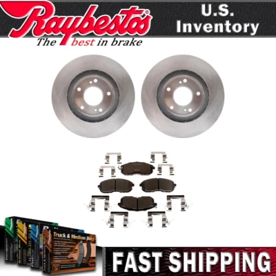 Front Kit Brake Rotors Ceramic Brake Pads Hardware For 2000-2001 Maxima — 第 1/4 张图片