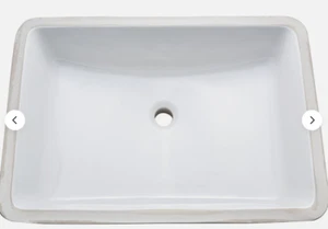 Proflo PF2114UA Norris 22-13/16" rechteckiges glasiges China - weiß - Bild 1 von 1
