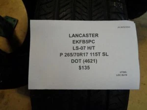 LANCASTER LS-07 H/T P 265 70 17 115T SL HIGHWAY TIRE EKFB5PC BQ4 - Picture 1 of 4