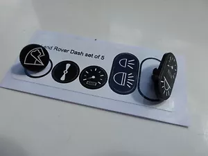 Land Rover Series 3 Dash Panel Instrument Tab Decals Refurbishment ALL MODEL SET - Picture 1 of 2