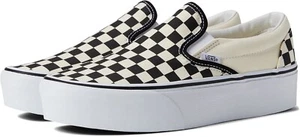 Vans Women's Classic Slip-On Checkerboard Stackform Platform Sneakers Shoes - Picture 1 of 7
