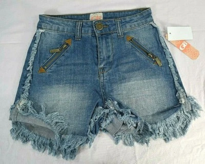 GB Juniors Medio Lavado Azul Desgastado Cremallera Bolsillo Vaqueros Pantalones Cortos Talla 1 Nuevo Con Etiquetas Foto 1 de 4