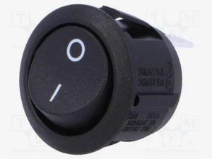 R13 112F 02 BB 2D Rocker; Spst ; Pos: 2; Off- (Auf ); 10A/250VAC; Schwarz; Keine - Bild 1 von 1