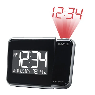 616-1412 La Crosse Technology Projection Alarm Clock with Indoor Temperature - Image 1 of 4