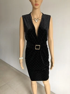 Robe noire et dorée en velours neuve Morgan taille 42 (valeur 65€) - Photo 1/4