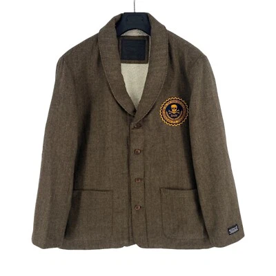 RRP €150 Levi's Men Brown Jasper Club Sherpa Blazer Jacket Coat Size L - Image 1 of 4