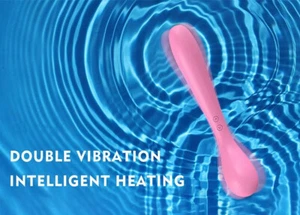 Automatische Heizung Vibrierend Massagegerät Dual End Zauberstab Wasserdicht USB Wiederaufladbar - Bild 1 von 10