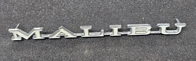 1969 1970 1971 1972 Chevrolet Malibu Nameplate Emblem 1960s 1970s Exc. Condition - Image 1 of 4