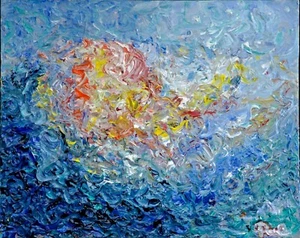 Paul Calabro Atlantic Beach Amagansett #1 abstracto/figurativo expesionismo 2000 - Imagen 1 de 1