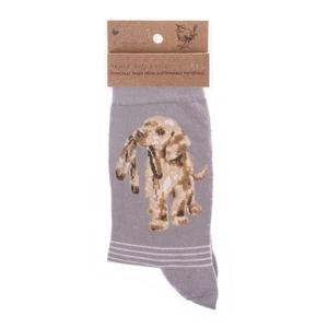 Calcetines de bambú súper suaves Hopeful Labrador cachorro - Wrendale antibacterianos talla única - Imagen 1 de 3