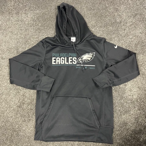 Philadelphia Eagles Hoodie Nike Therma Dri-Fit Fleece Sweatshirt Mens Small Cover