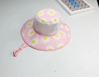 Summer Kids Boys Girls Sun Hat Fisherman Beach Mesh Breathable Hat wide Brim cap — 第 1/4 张图片