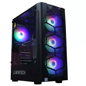 T2M Custom Gaming Desktop PC Quad i7 16GB 1TB SSD WiFi BT GTX 1060 6GB W10H - Picture 1 of 2