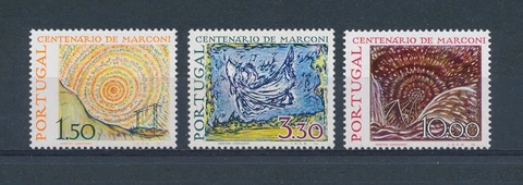 Portugal  1204-6 MNH, Marconi Centenary, 1974 Cover