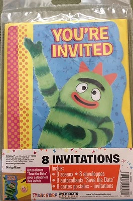 Suministros de fiesta Yo Gabba Gabba - Invitaciones con guardar la fecha y sellos - 8ct. Foto 1 de 2