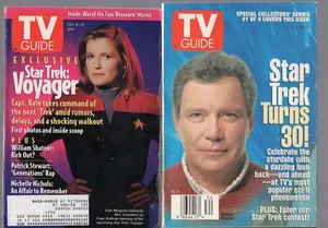TV GUIDE Lot of 2 Star Trek Issues - William Shatner (1996), Kate Mulgrew (1994) - Picture 1 of 2