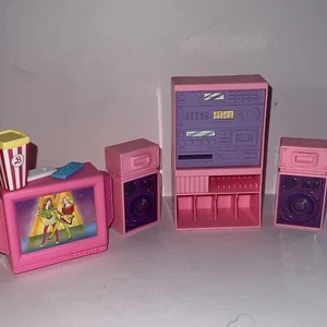 Vintage 1989 Barbie Home Entertainment Center Stereo Arco TV House Furniture - Picture 1 of 4
