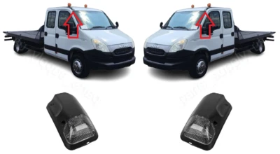 NUOVO PER IVECO DAILY 1999-2014 MARCATORI TETTO SUPERIORE ANTERIORE BIANCO COPPIA SET L&R - Immagine 1 di 4