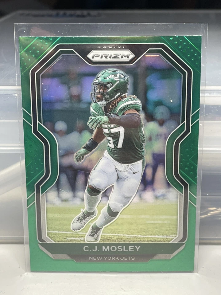 2020 Panini Prizm C.J. Mosley Green Prizm #34 NY Jets - Image 1 of 2